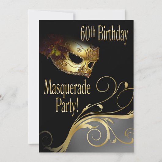 Masquerade Party Invitation for Norma Kaart (Voorkant)
