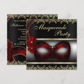 Masquerade Party Kaart (Voorkant / Achterkant)