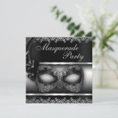 Masquerade Party Kaart (Staand voorkant)