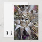 Masquerade Party Kaart (Voorkant / Achterkant)