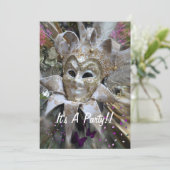 Masquerade Party Kaart (Staand voorkant)