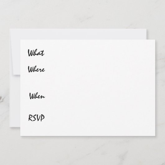 Masquerade Party Kaart (Achterkant)