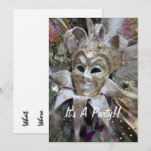 Masquerade Party Kaart (Voorkant / Achterkant)