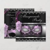 Masquerade Party Kaart (Voorkant / Achterkant)