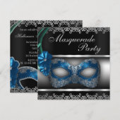 Masquerade Party Kaart (Voorkant / Achterkant)