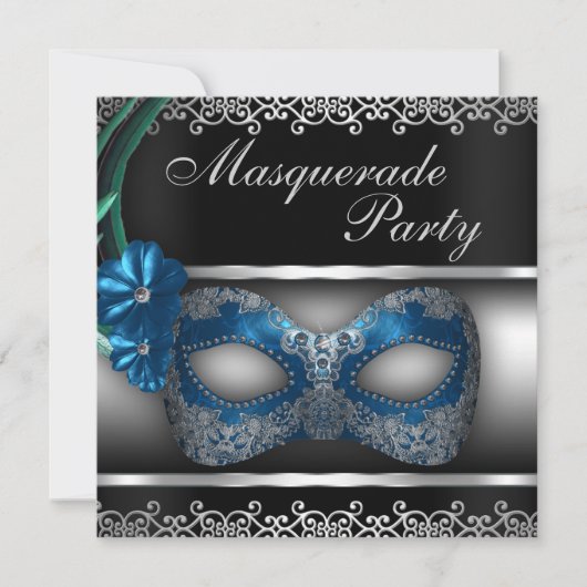 Masquerade Party Kaart (Voorkant)
