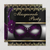 Masquerade Party Kaart (Voorkant / Achterkant)