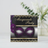 Masquerade Party Kaart (Staand voorkant)