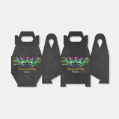 Masquerade Party Magical Night Green Paars Gold Bedankdoosjes (Uitgevouwen)