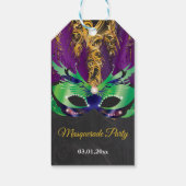 Masquerade Party Magical Night Green Paars Gold Cadeaulabel (Achterkant)