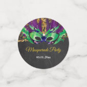 Masquerade Party Magical Night Green Paars Gold Confetti (Kleine voorkant)