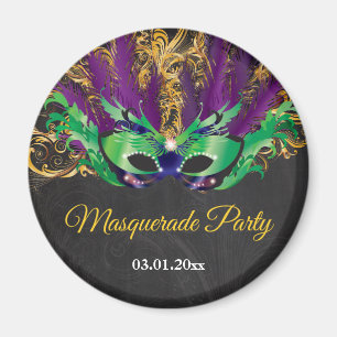 Masquerade Party Magical Night Green Paars Gold Magneet