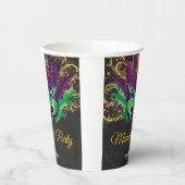Masquerade Party Magical Night Green Paars Gold Papieren Bekers (Links)