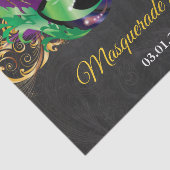 Masquerade Party Magical Night Green Paars Gold Tissuepapier (Detail)
