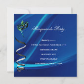 Masquerade Party Masker Black Blue Roze Mardi Gras Kaart (Achterkant)