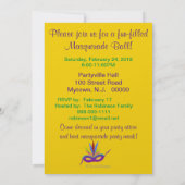 Masquerade Party Paars Feathered Mask Kaart (Achterkant)