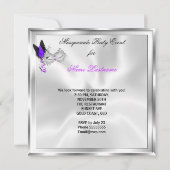 Masquerade Party Paars Silver Black Masker 2 Kaart (Achterkant)