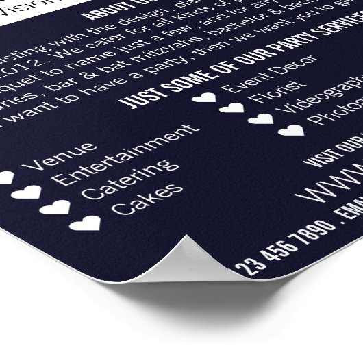 Masquerade Party, Party Event Planner Adverteren Poster (Hoek)