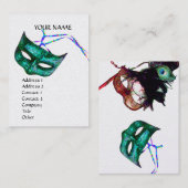 MASQUERADE PARTY platina Visitekaartje (Voorkant / Achterkant)