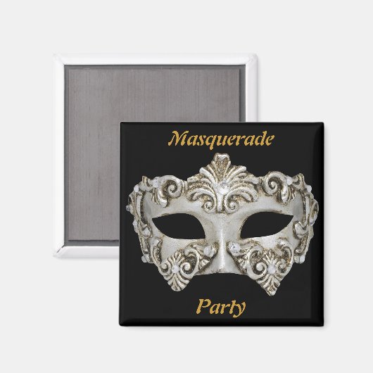 Masquerade Party Save the Date Magnet (Voorkant / Achterkant)