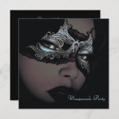 Masquerade Party - uitnodiging (Voorkant / Achterkant)