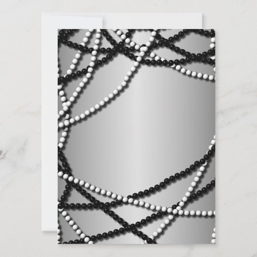 Masquerade Party Zwart-wit Masker Uitnodigingen (Achterkant)