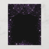 Masquerade party zwarte paarse uitnodiging flyer (Achterkant)