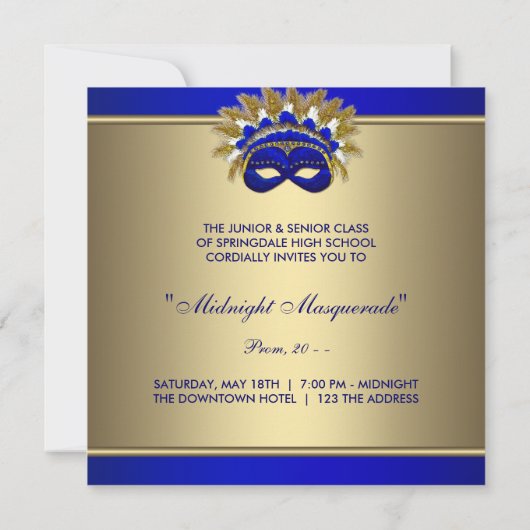 Masquerade Prom Uitnodigingen (Achterkant)