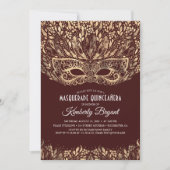 MASQUERADE QUINCEANERA 15E VERJAARDAGSFEEST KAART (Voorkant)