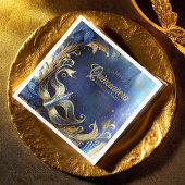 Masquerade Quinceanera Blue Gold ID1031 Servet
