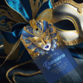 Masquerade Quinceanera Blue Gold V2 ID1031 Cadeaulabel