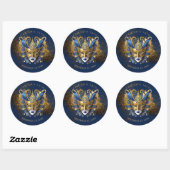 Masquerade Quinceanera Blue Gold V2 ID1031 Ronde Sticker (Vel)