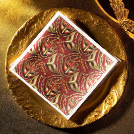 Masquerade Quinceanera Kralen Maskers Rood ID1031 Servet