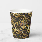 Masquerade Quinceanera Kralen Maskers Zwart ID1031 Papieren Bekers (Achterkant)