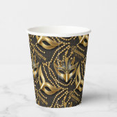 Masquerade Quinceanera Kralen Maskers Zwart ID1031 Papieren Bekers (Rechts)