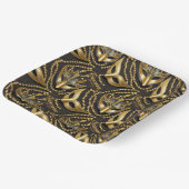 Masquerade Quinceanera Kralen Maskers Zwart ID1031 Papieren Bordje (Gebogen)