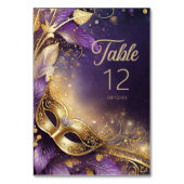 Masquerade Quinceanera Paarse Goud ID1031 Kaart (Voorkant)