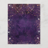 Masquerade Quinceanera paarse uitnodiging voor de Flyer (Achterkant)