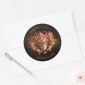 Masquerade Quinceanera Red Gold V2 ID1031 Ronde Sticker (Envelop)
