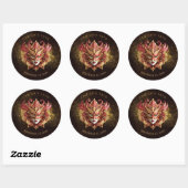Masquerade Quinceanera Red Gold V2 ID1031 Ronde Sticker (Vel)