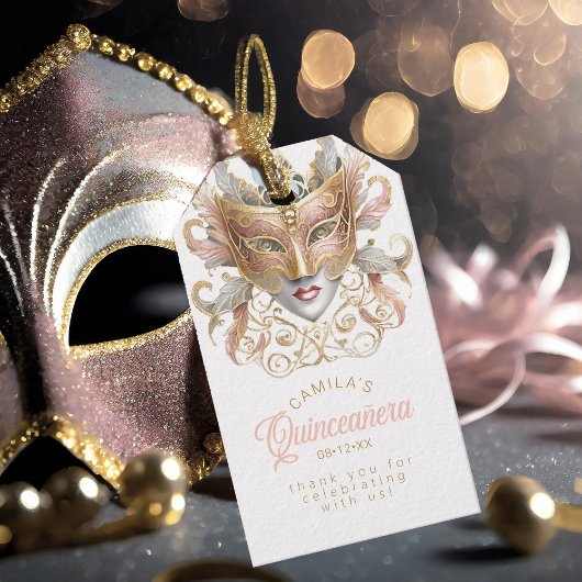Masquerade Quinceanera Roos Goud ID1031 Cadeaulabel