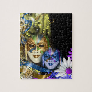 Masquerade quinceanera Venetiaanse maskers Legpuzzel