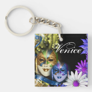 Masquerade quinceanera Venetiaanse maskers Sleutelhanger