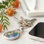 Masquerade quinceanera Venetiaanse maskers Sleutelhanger (Zijkant)