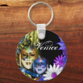 Masquerade quinceanera Venetiaanse maskers Sleutelhanger (Voorkant)