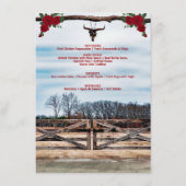 Masquerade Ranch Glam Quinceañera Diner Menu (Achterkant)