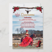 Masquerade Ranch Quinceañera Aangepaste Foto & Naa Kaart (Voorkant)