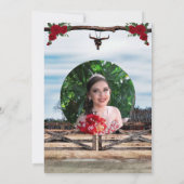 Masquerade Ranch Quinceañera con Foto Save The Date (Achterkant)