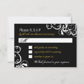 Masquerade Reply Cards - 3,5 inch x 5 inch RSVP Kaartje (Achterkant)