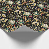 Masquerade Roaring Twenties New Year Pattern Cadeaupapier (Hoek)